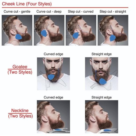 Beard Shaper Kit w/Barber Pencils - Premium Shaping Tool - 100% Clear‎ - Picture 3 of 6